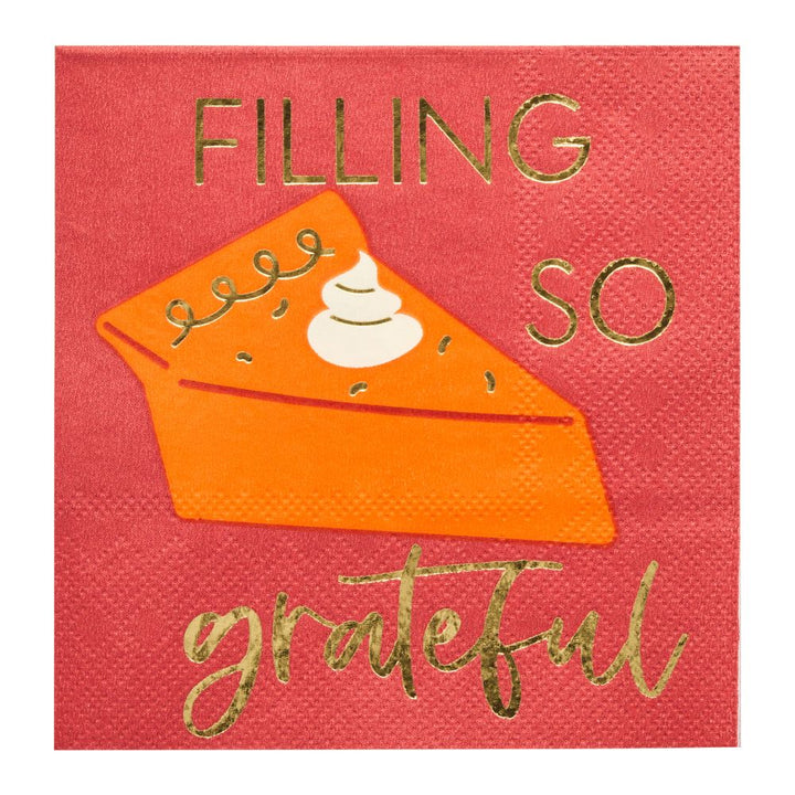'Filling So Grateful' Cocktail Napkins/26pk