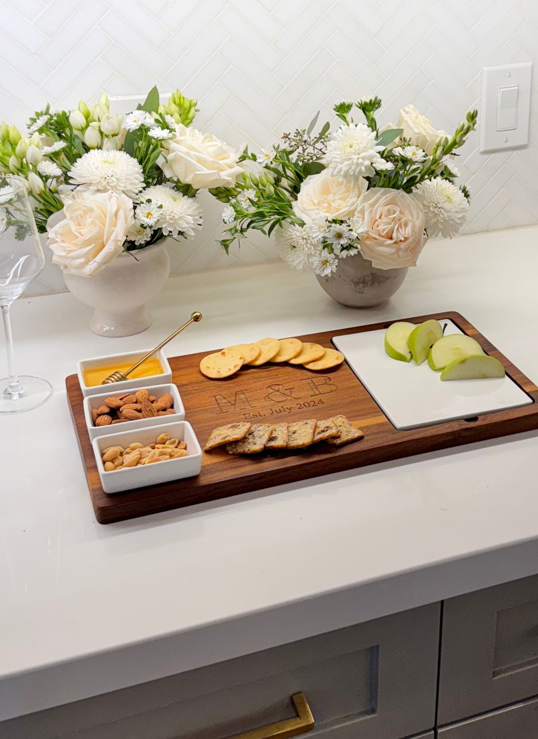 Acacia Fête Set Tray | Personalized | 18 x 9.5