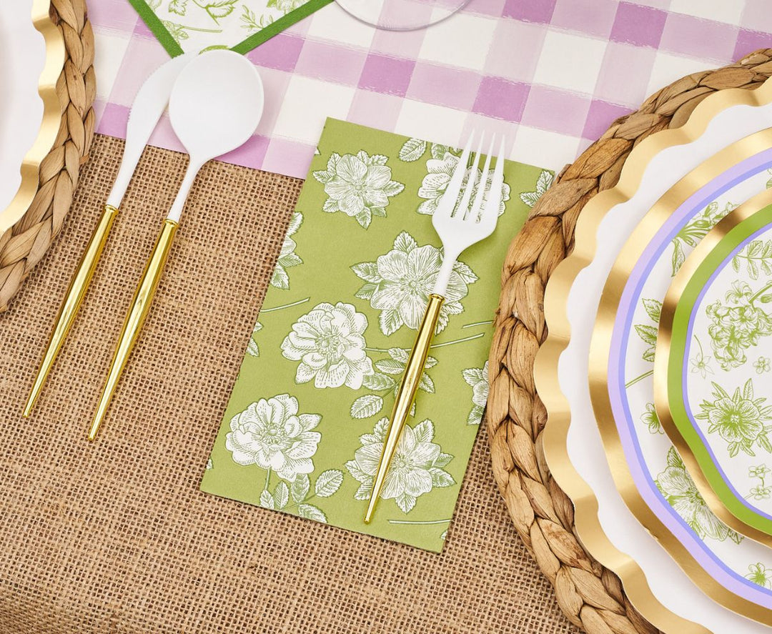 Easter Toile Table Setting