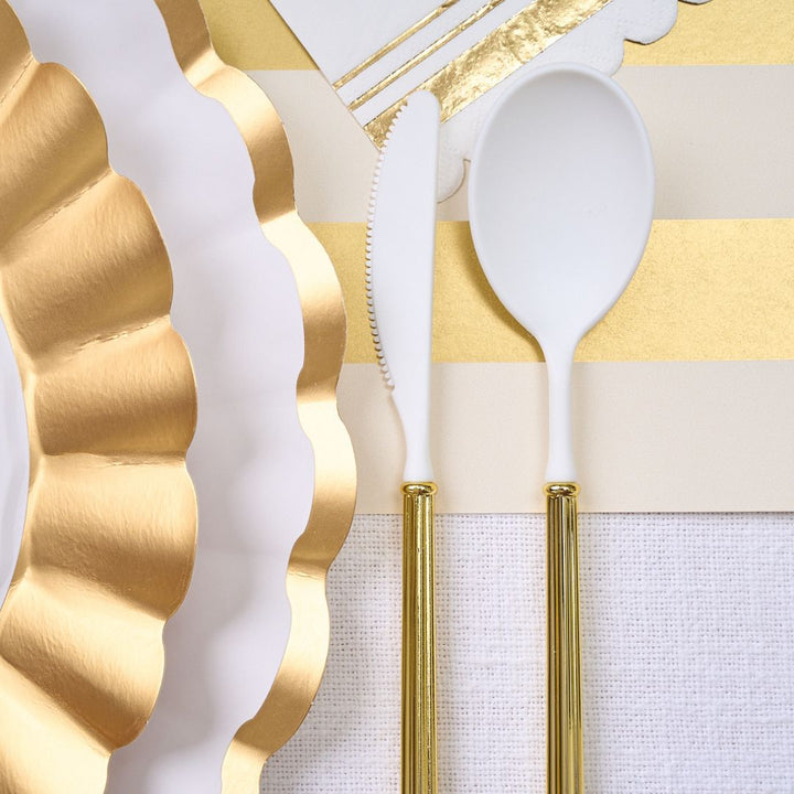 Gold & White Table Setting