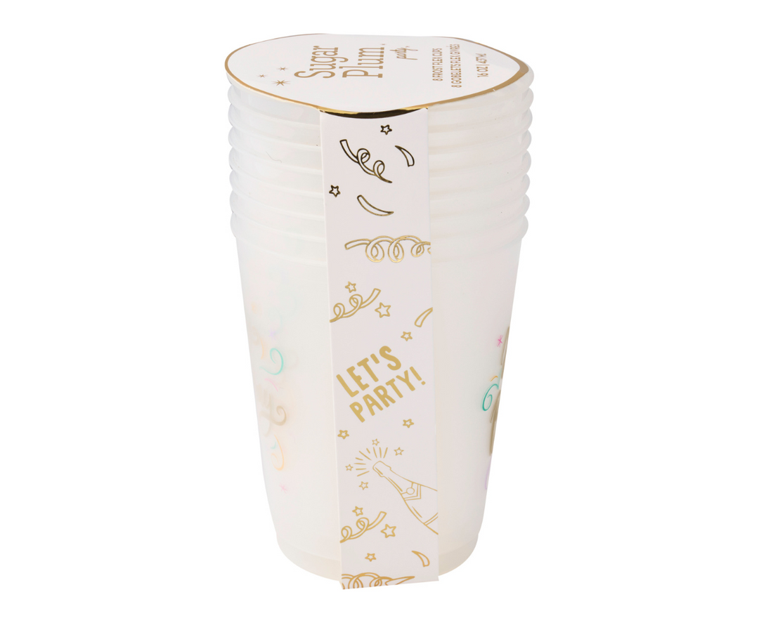 Cocktail Cheers Frost Flex Cups/8pk - Happy Birthday