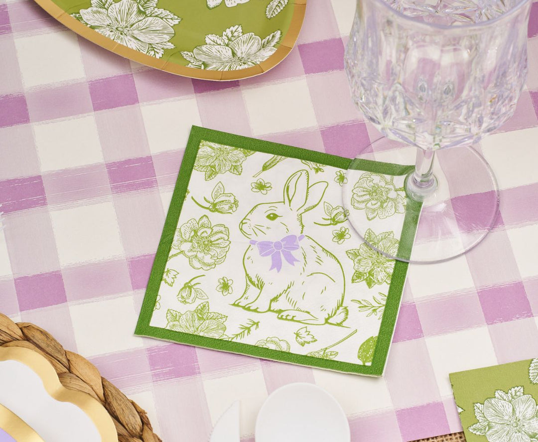 Easter Toile Table Setting