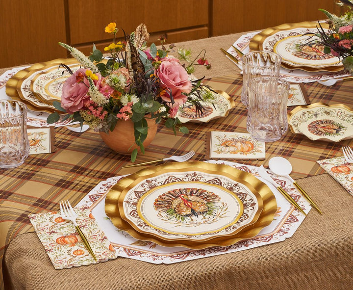 Turkey & Gourds Table Setting