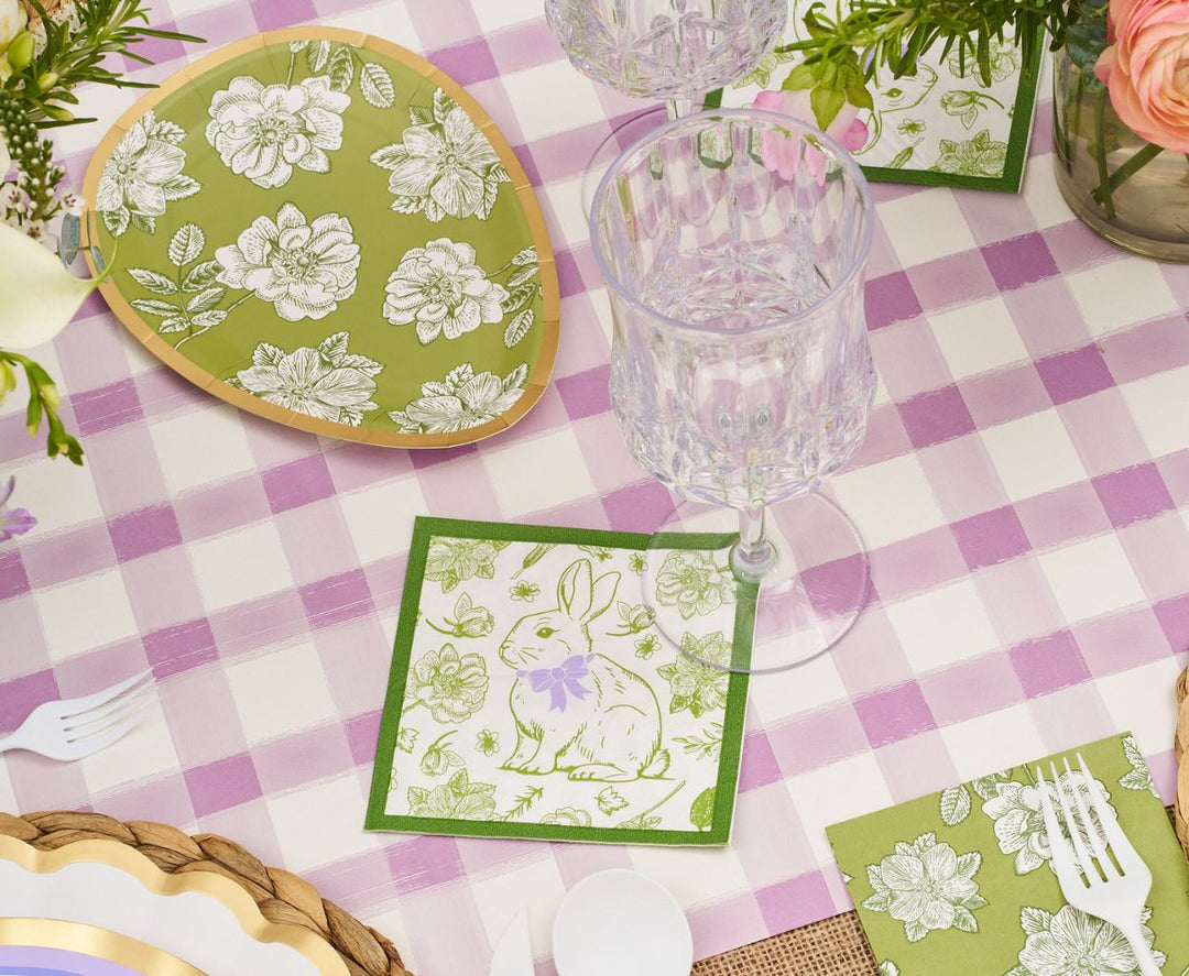 Easter Toile Table Setting