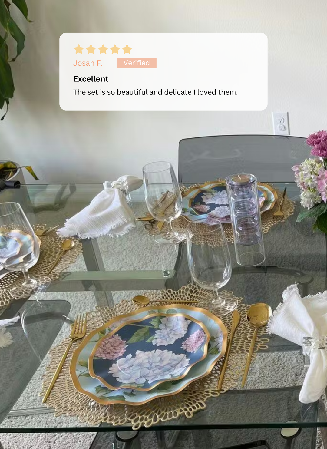 Hydrangea Table Setting