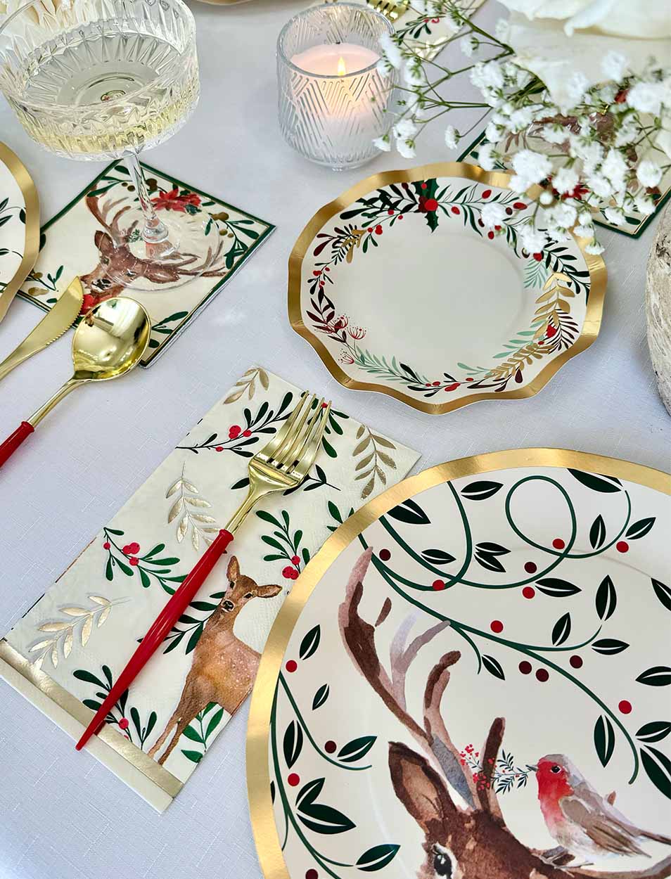 Christmas Forest Table Setting