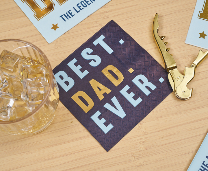 Best Dad Ever Cocktail Napkins /26pk