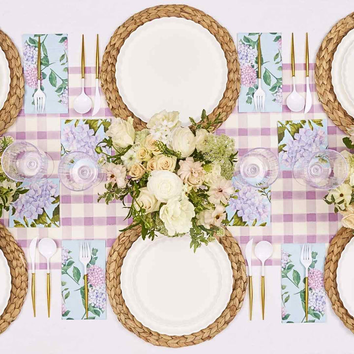 Violet Hydrangea Table Setting