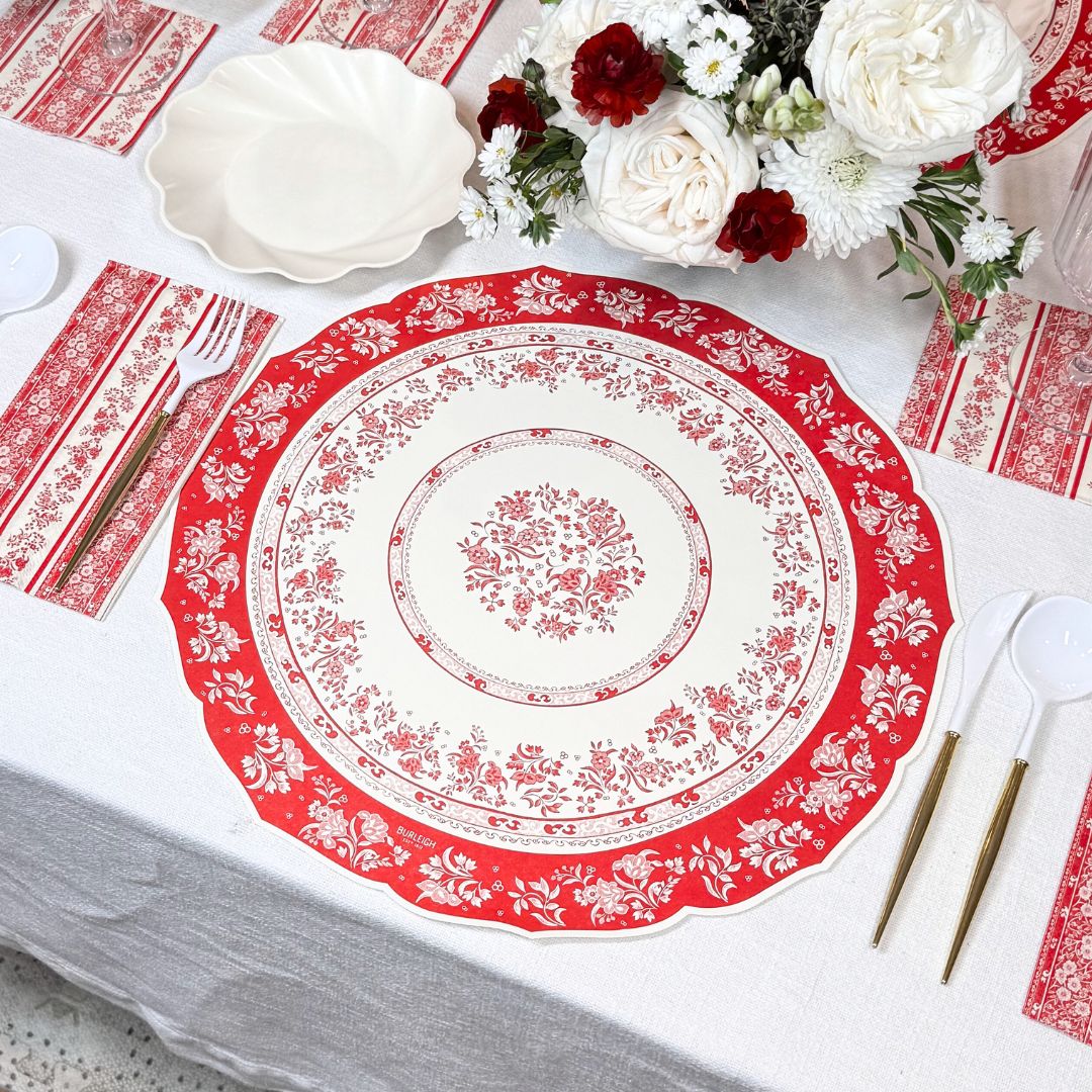 Red Burleigh Table Setting: Eco