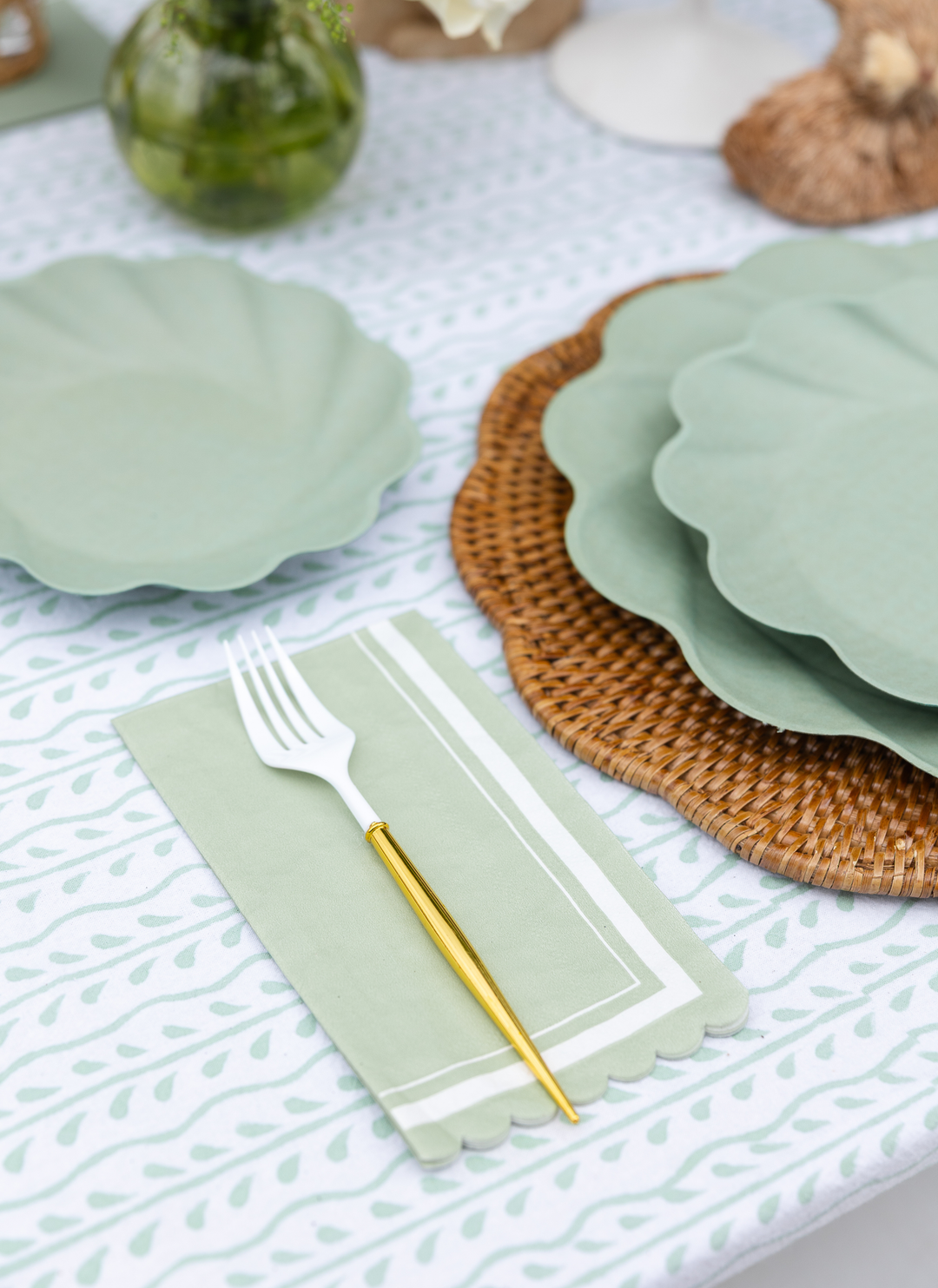Eco-friendly Table Setting- Sage