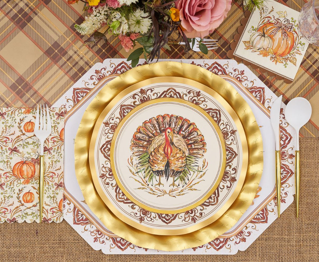 Turkey & Gourds Table Setting