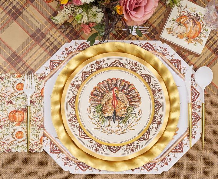 Turkey & Gourds Table Setting