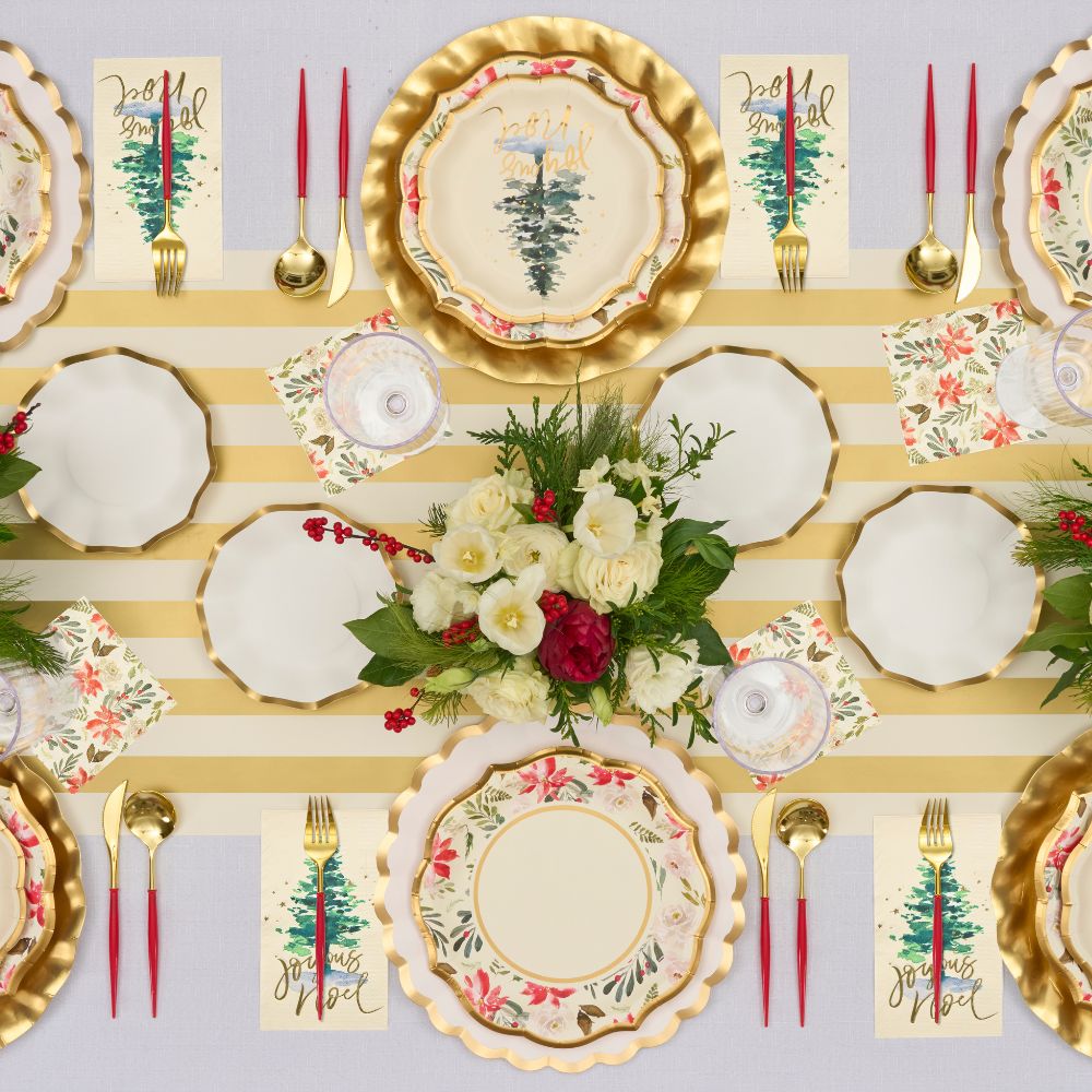 Winter Blossom Paper Dinner Plate/8pk