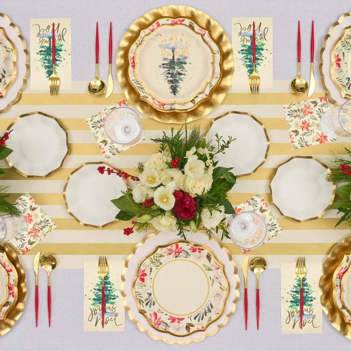 Winter Blossom Paper Dinner Plate/8pk