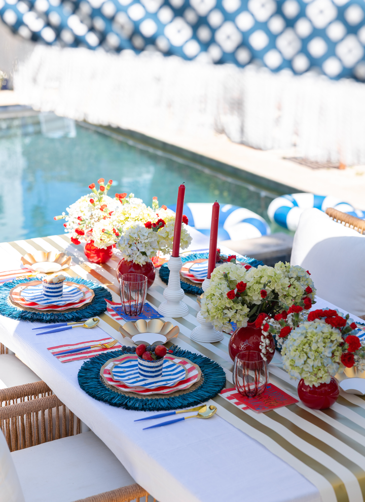 Patriotic Confetti Table Setting