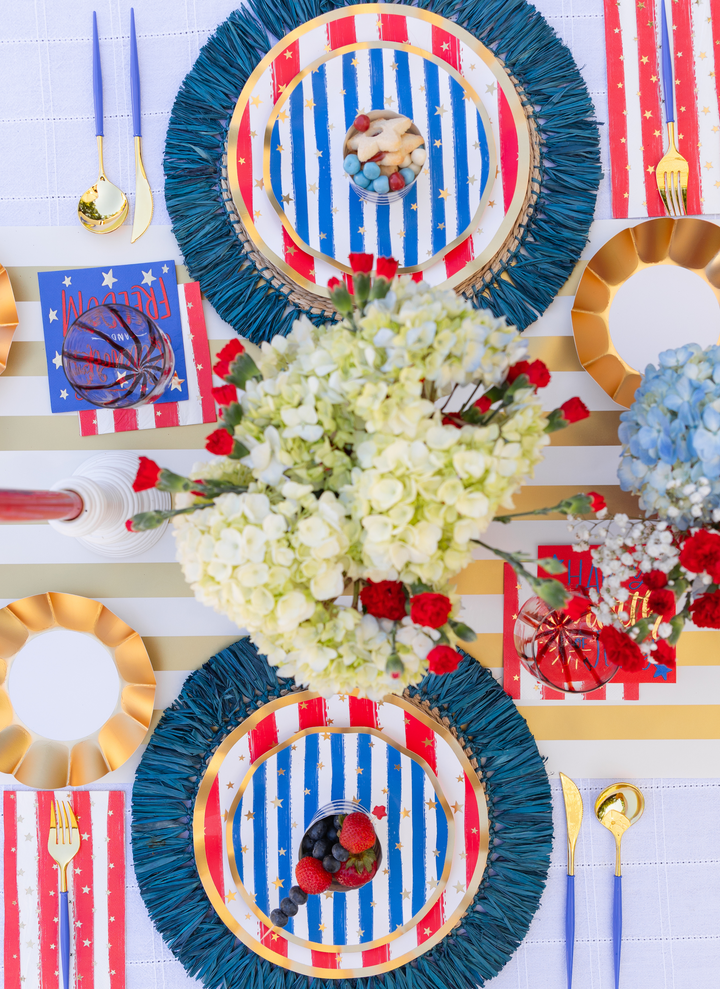 Patriotic Confetti Table Setting