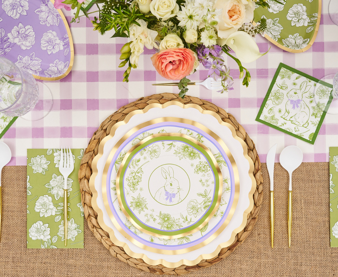 Easter Toile Salad Plates/8pk