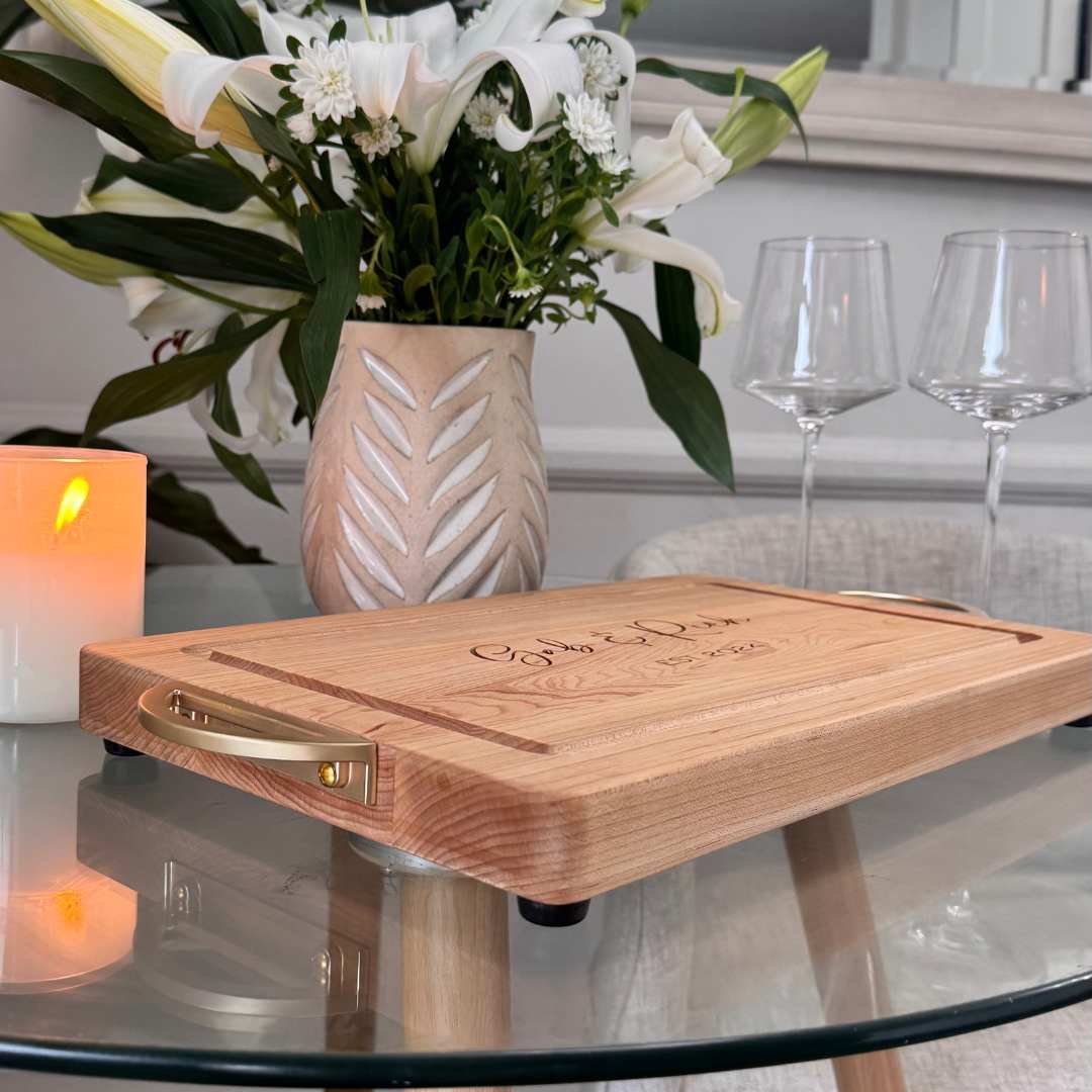 Personalized Maple Wood Cutting + Cheeseboard 16 x 10"