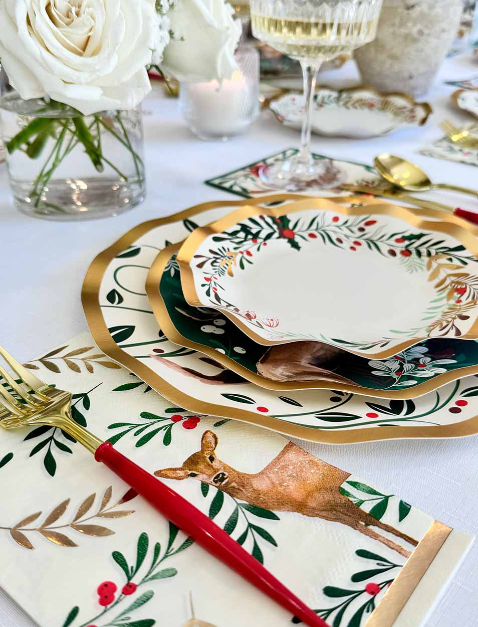 Christmas Forest Table Setting