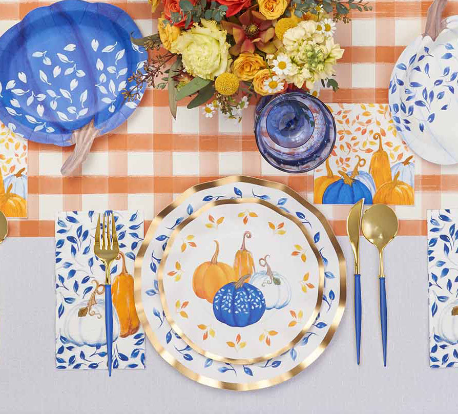 Harvest Blues Table Setting