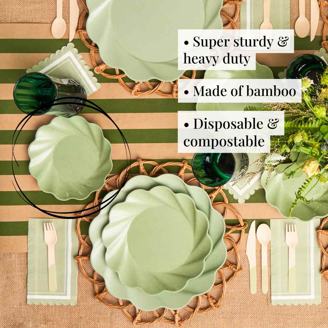 Simply Eco Salad Plate- Sage/8pk