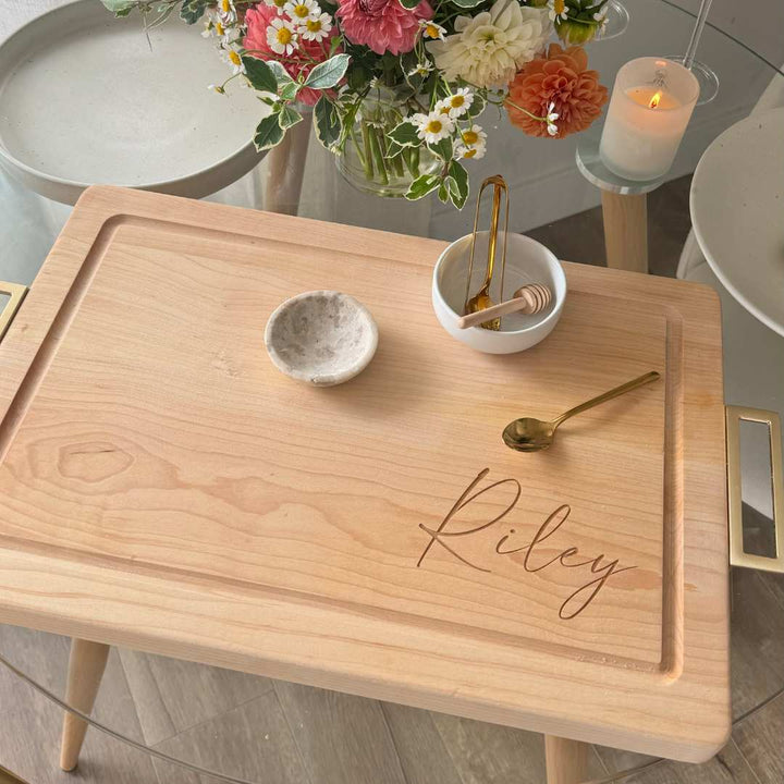 Personalized Maple Wood Cutting + Cheeseboard 18 x 12"