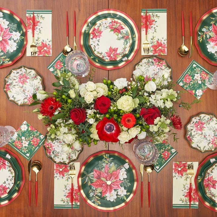 Evergreen Floral Table Setting