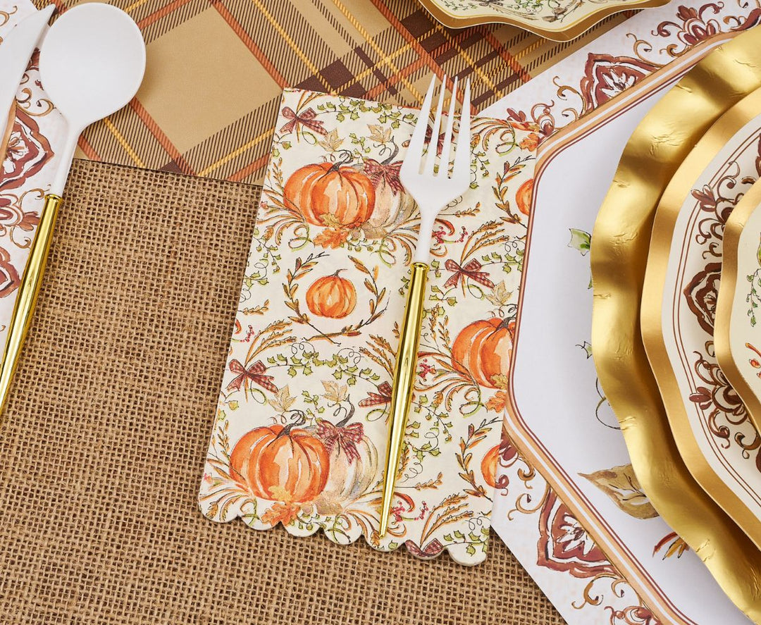 Turkey & Gourds Table Setting
