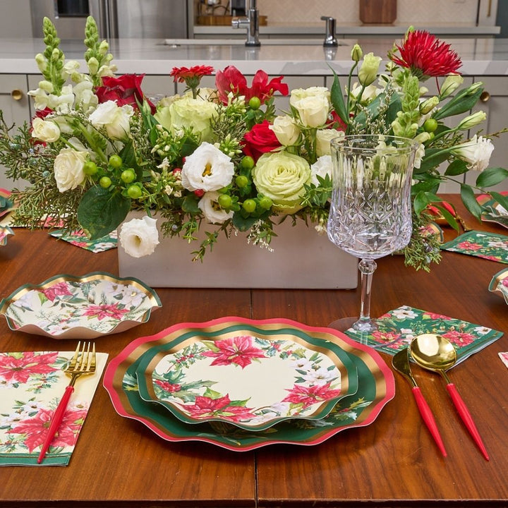 Evergreen Floral Table Setting