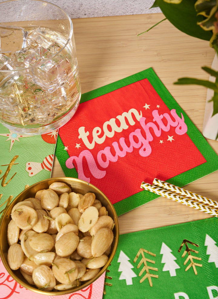 'Team Naughty' Cocktail Napkins/26pk