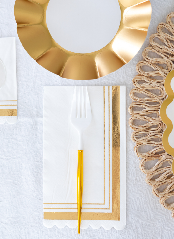 Gold & White Table Setting