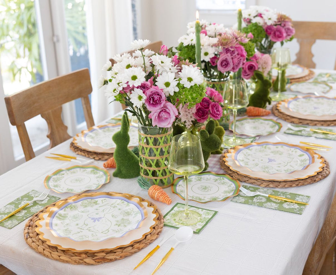 Easter Toile Table Setting