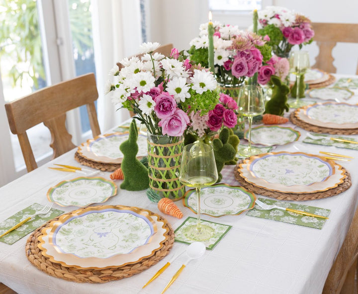 Easter Toile Table Setting
