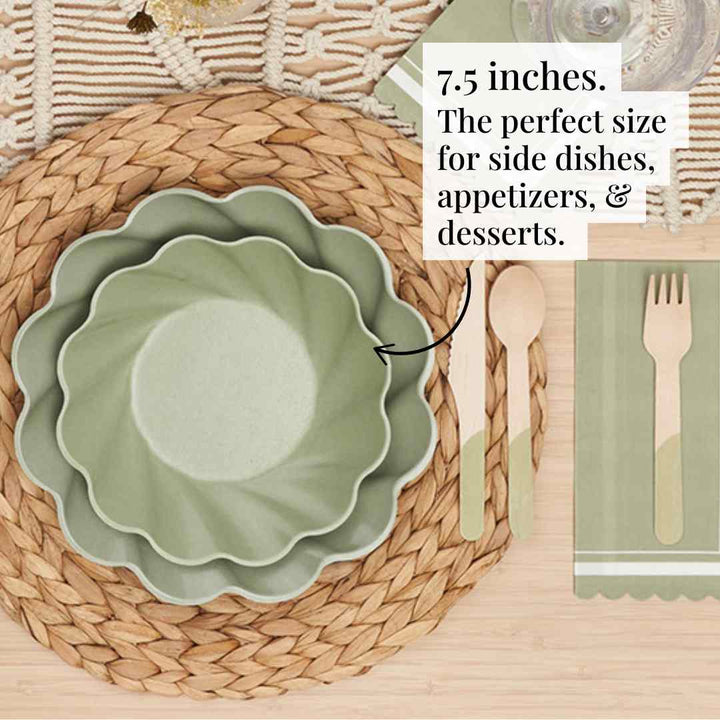 Simply Eco Salad Plate- Sage/8pk