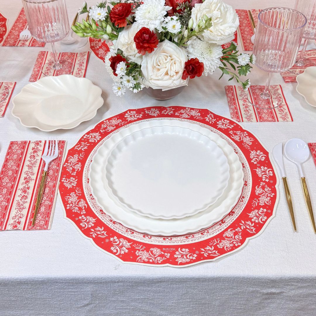 Red Burleigh Table Setting: Eco