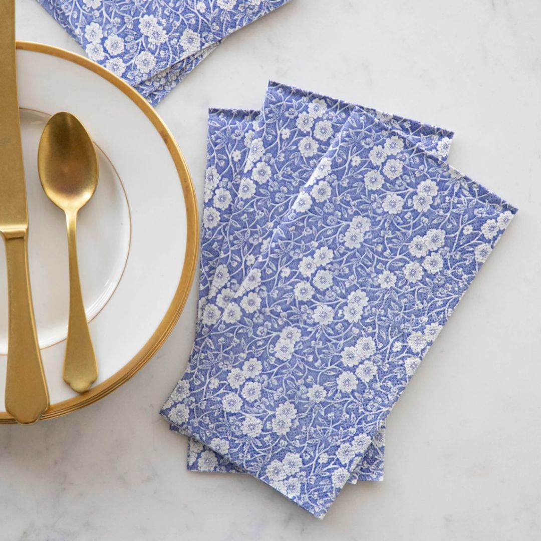 Blue Calico Paper Guest Towels/16 pack