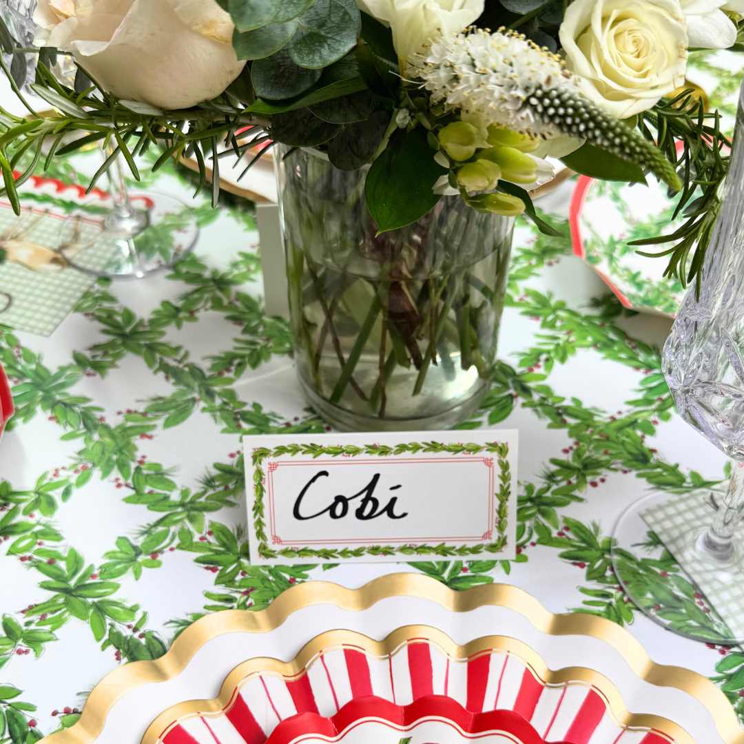 Holly Berry Place Card/10pk