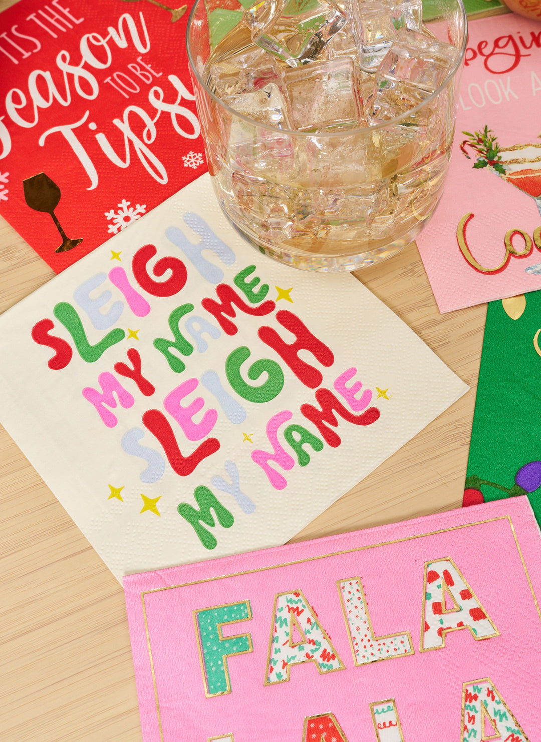 'Sleigh My Name' Cocktail Napkins/26pk