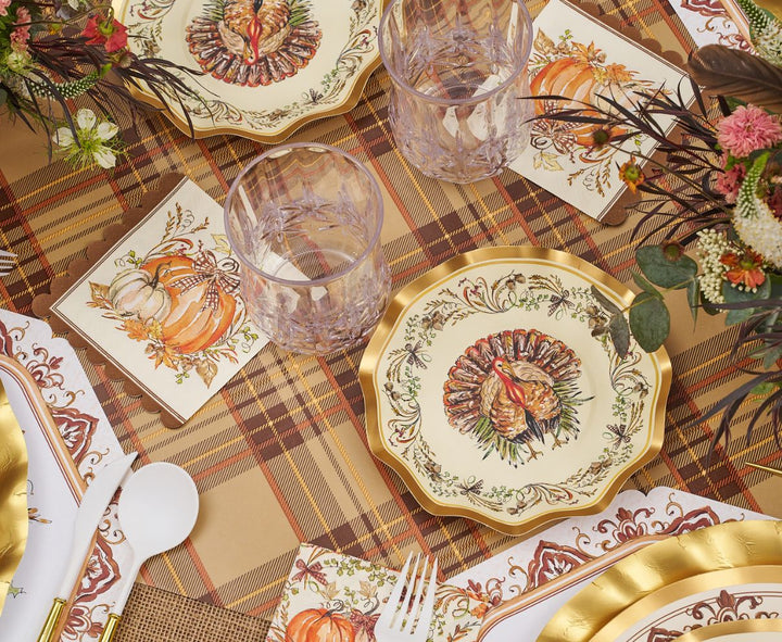 Turkey & Gourds Table Setting