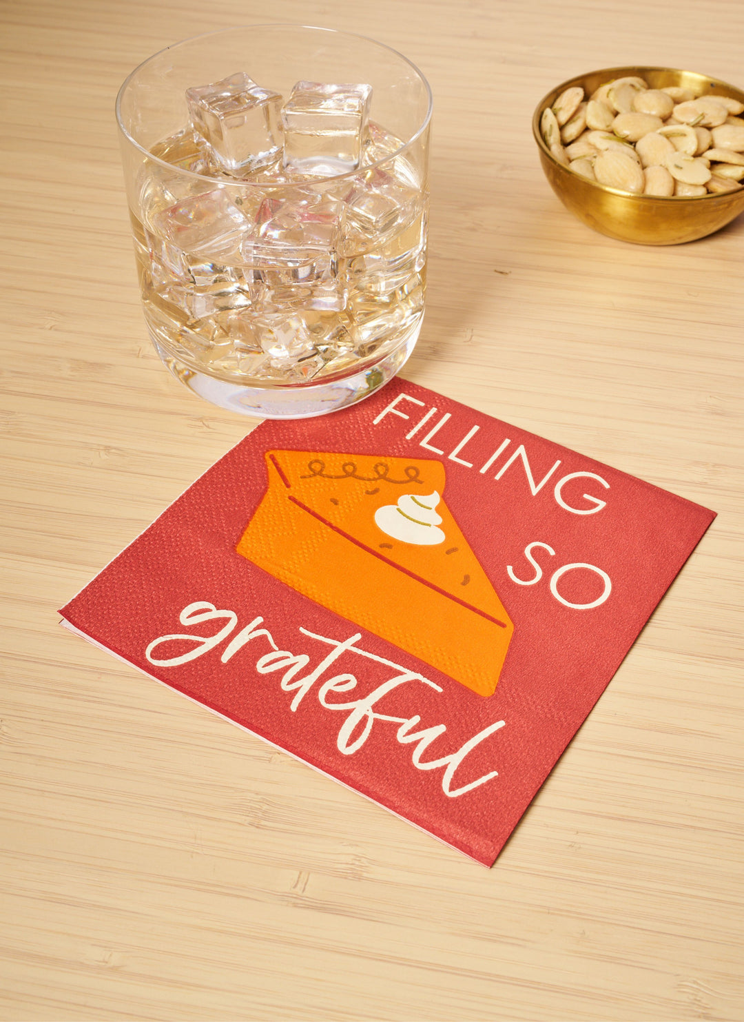 'Filling So Grateful' Cocktail Napkins/26pk