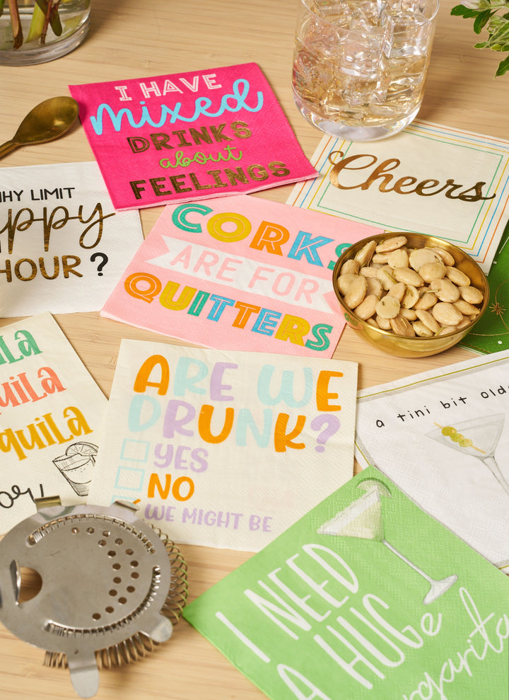 'Are We Drunk?' Cocktail Napkins/26pk