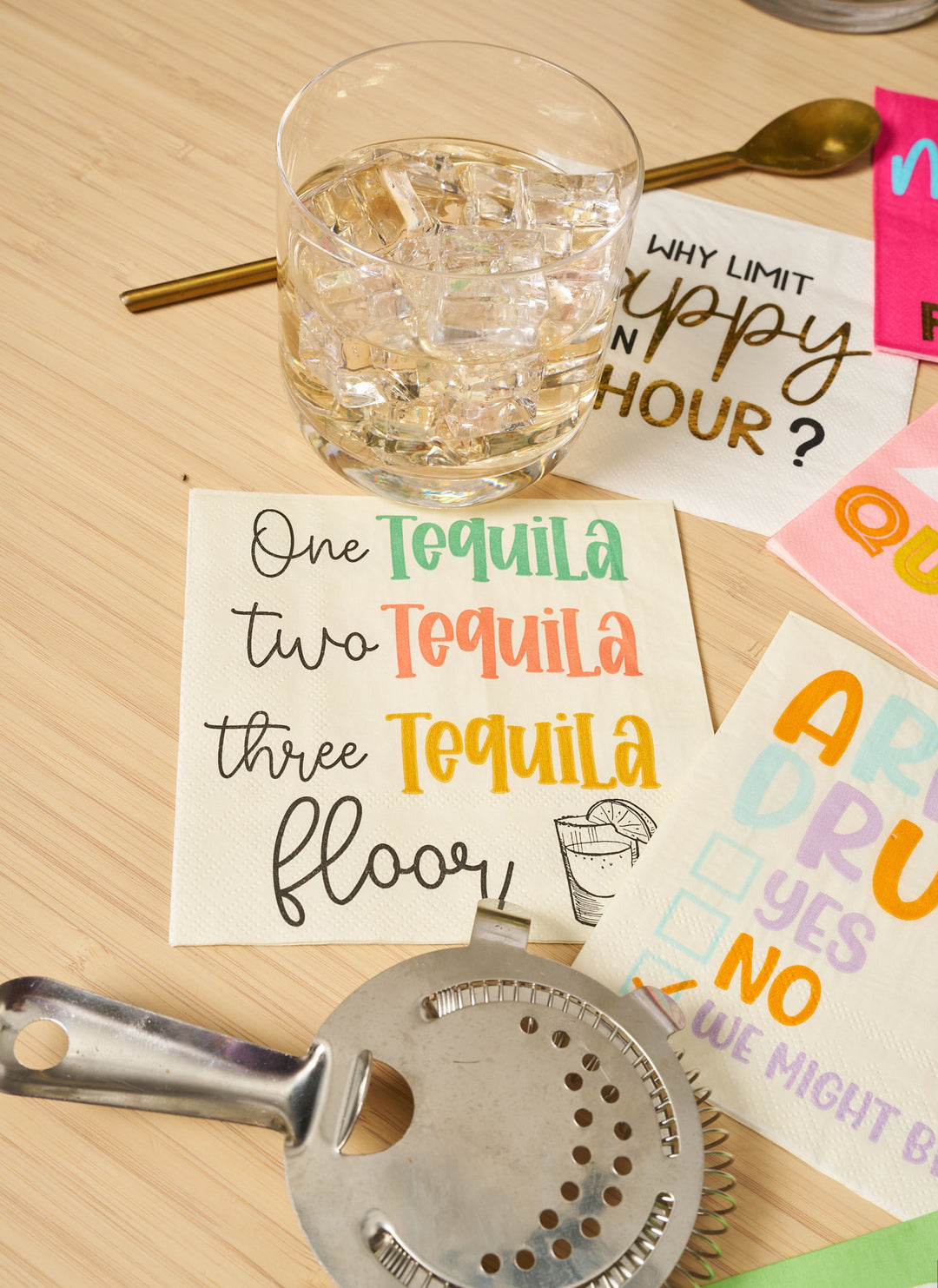 'One Tequila, Two Tequila' Cocktail Napkins/26pk