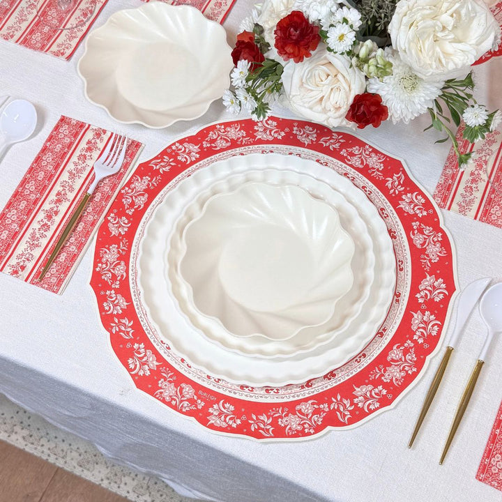 Red Burleigh Table Setting: Eco