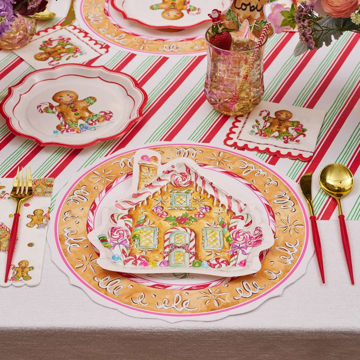 Gingerbread Cookie Round Placemats/10pk