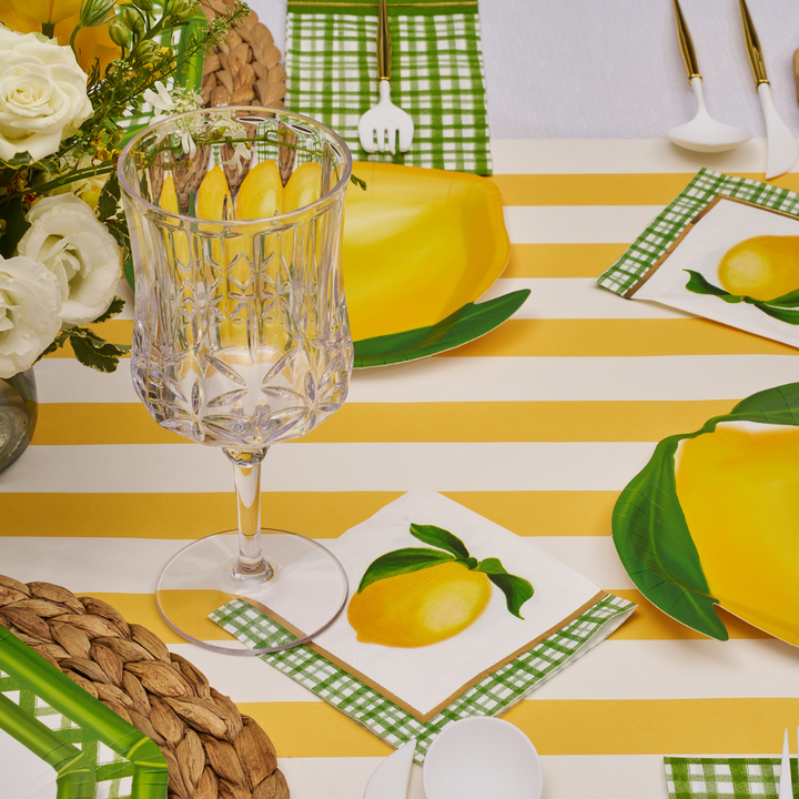 Cocktail Napkin Lemon and Stem 3 Ply/20pk