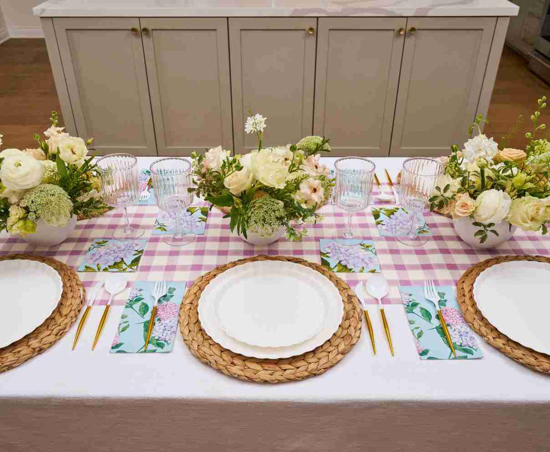 Violet Hydrangea Table Setting