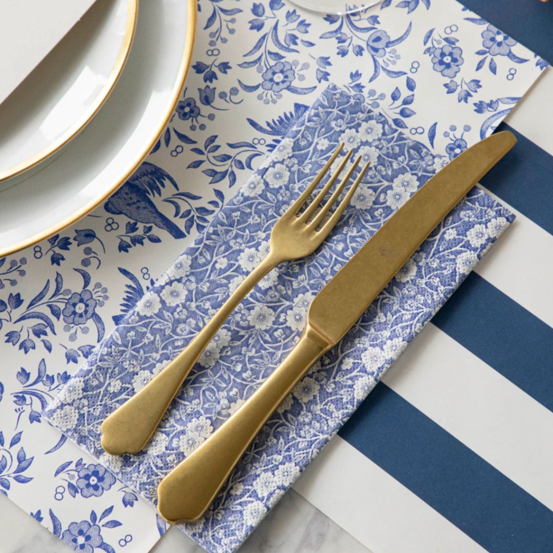 Blue Calico Paper Guest Towels/16 pack