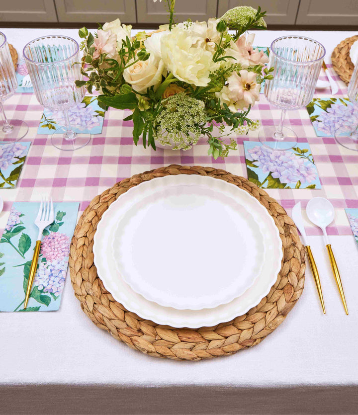 Violet Hydrangea Table Setting