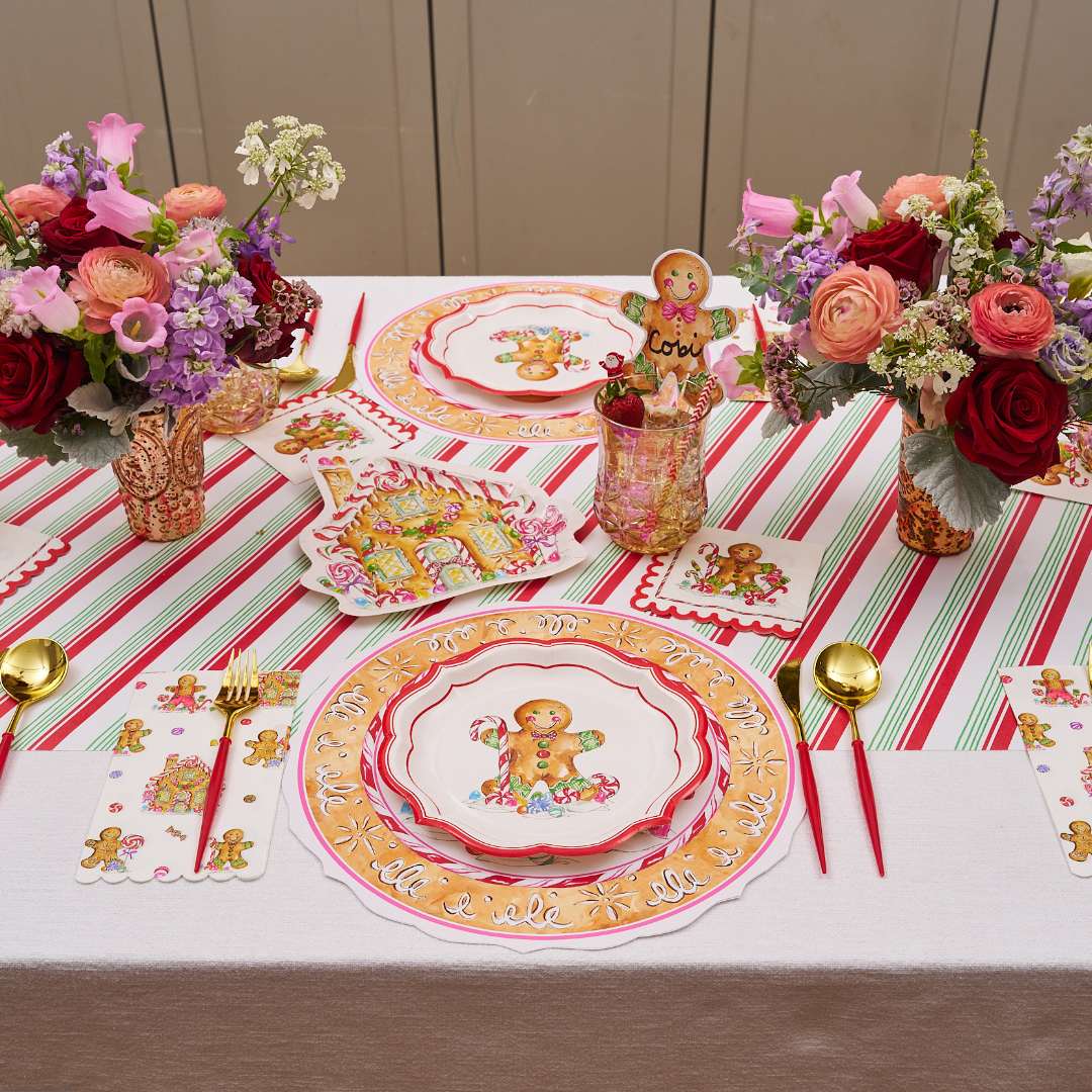 Gingerbread Cookie Round Placemats/10pk