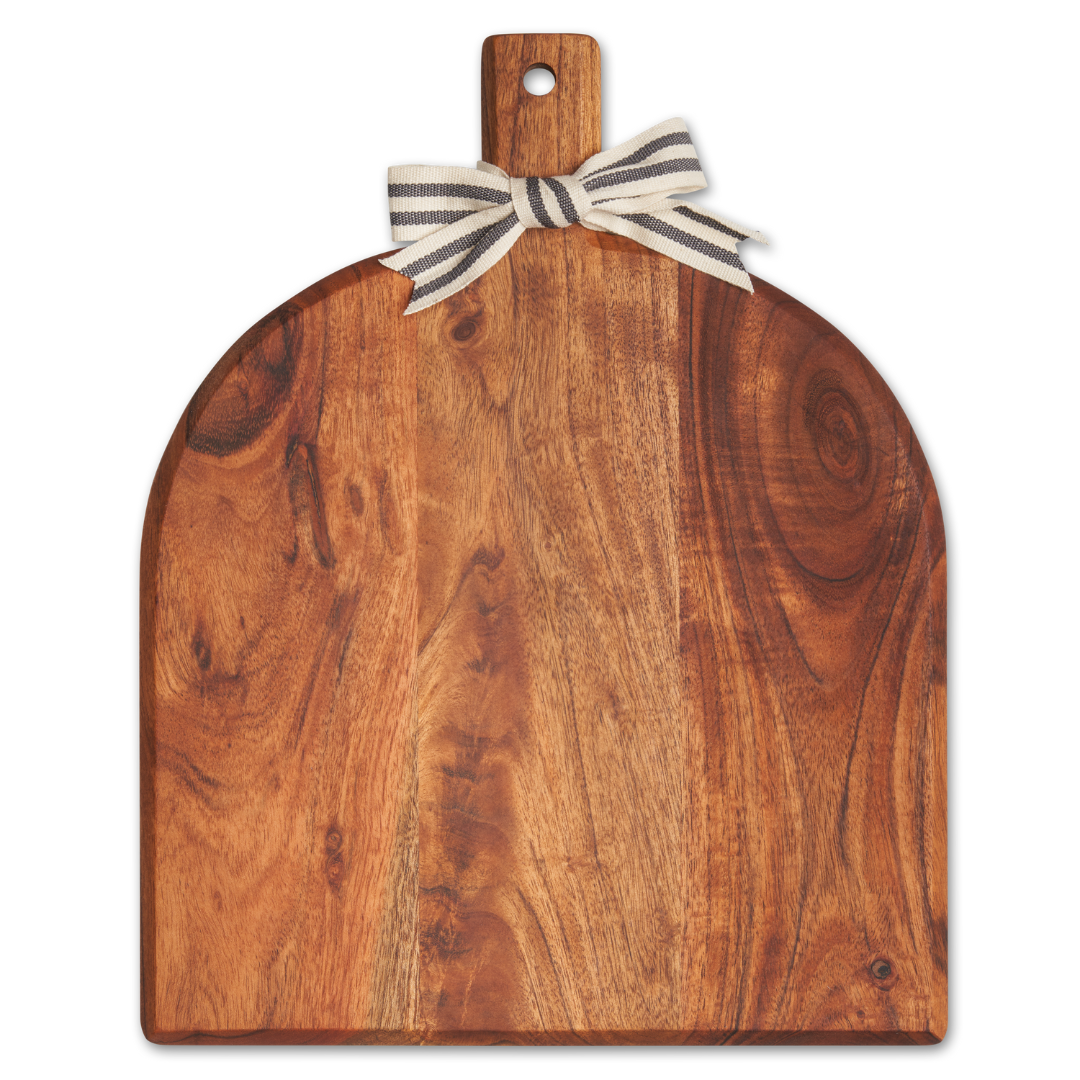 Acacia Bevel Board with Handle | Blank No Personalization | 15 x 12"